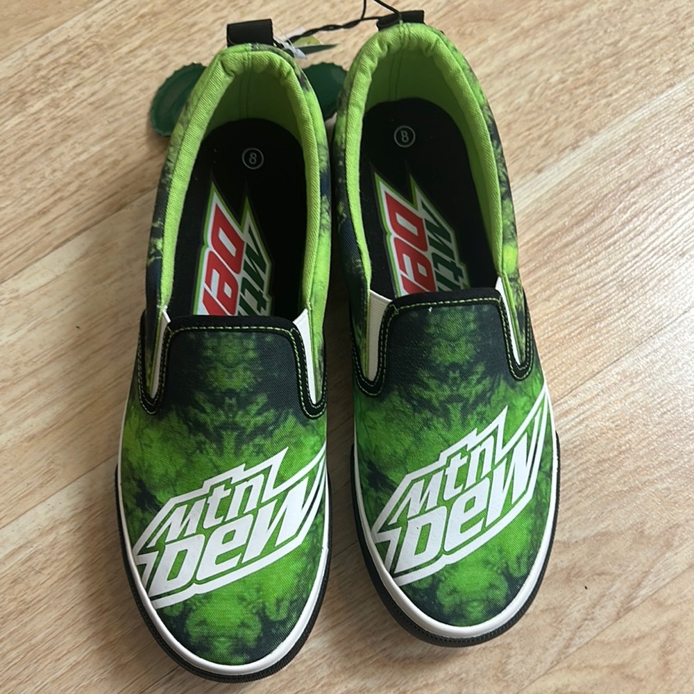 Adult Mountain Dew Slip-On Shoes - Green